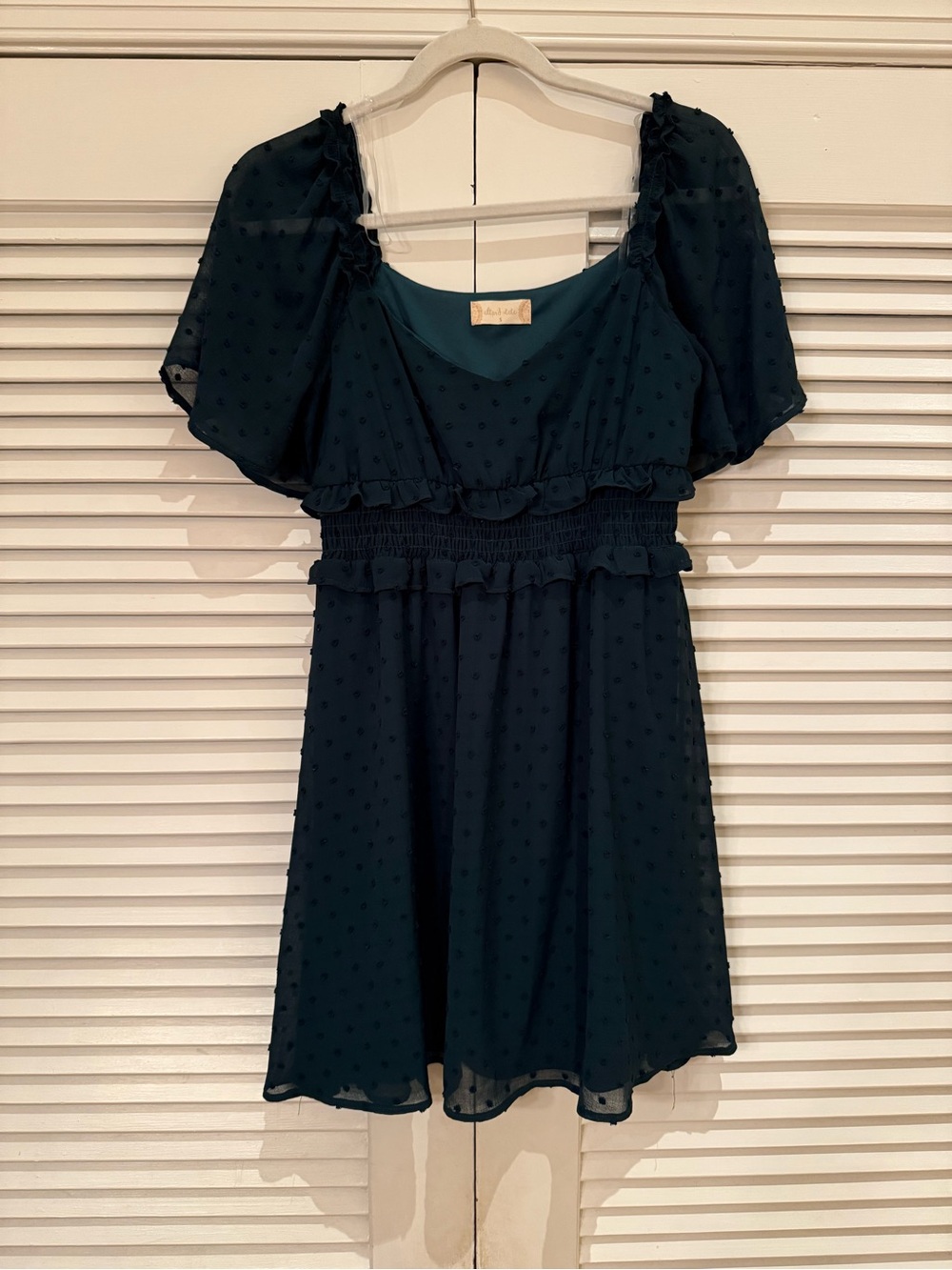Altar’d State Evergreen Dotted Mini Dress